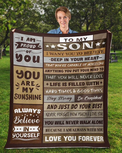Special Gift For Your Son Blanket - From Mom (SKUB12-236)