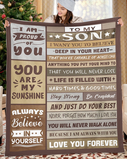 Special Gift For Your Son Blanket - From Mom (SKUB12-236)