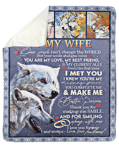 To My Wife - Special gift for your wife - from husband blanket