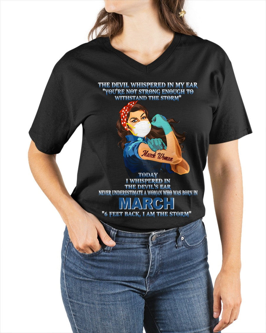 Never Underestimate A Woman Born In March – March Woman “I Am The Storm” - FMA / KATE03 (SKU12-322-03)