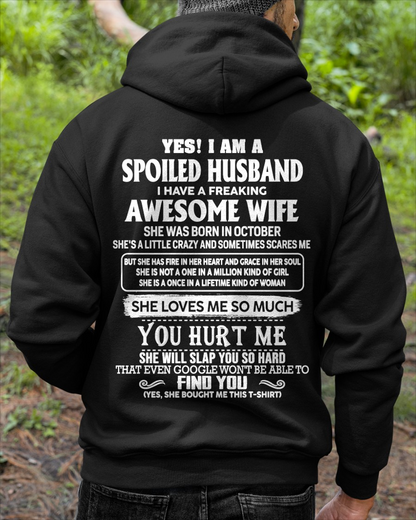 OCTOBER - AWESOME WIFE - PERFECT GIFT FOR YOUR HUSBAND - (SKU2606-296-10)