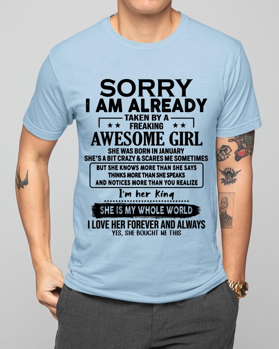 January - Awesome Girl born in January - Special gift for your boyfriend - From Wife KATE01 (SKU.AT16)