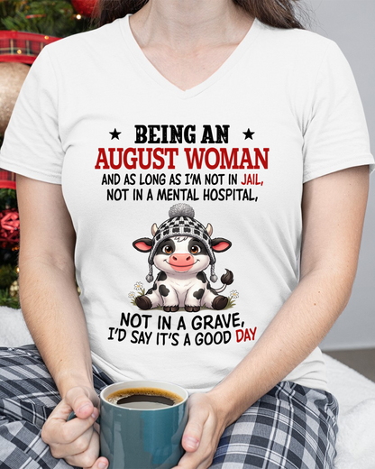 AUGUST WOMAN SHIRT – Good Day Not In Jail – Birthday Gift (SKU2604-286-08)