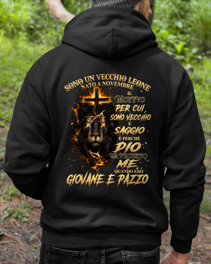 NOVEMBRE VECCHIO LEONE MAGLIETTA – Dio Ha Protetto Me Quando Ero Giovane E Pazzo – Idea Regalo Compleanno (SKU2605-321-11)
