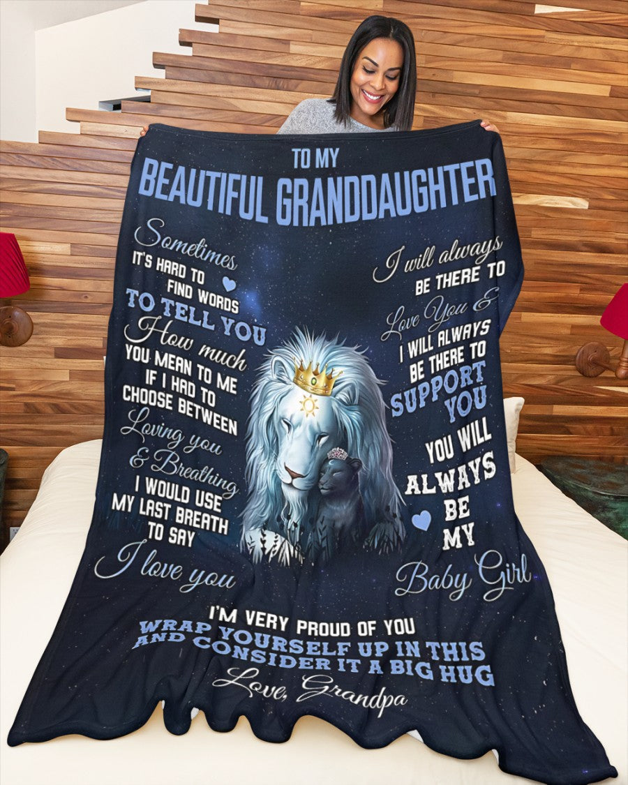 Special Gift For Your Granddaughter Blanket - From Grandpa (SKUB10-175) FULL