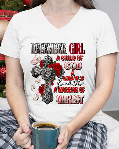 DECEMBER – Girl Child Of God Shirt – Faith Gift for Women (SKU2604-185-12)