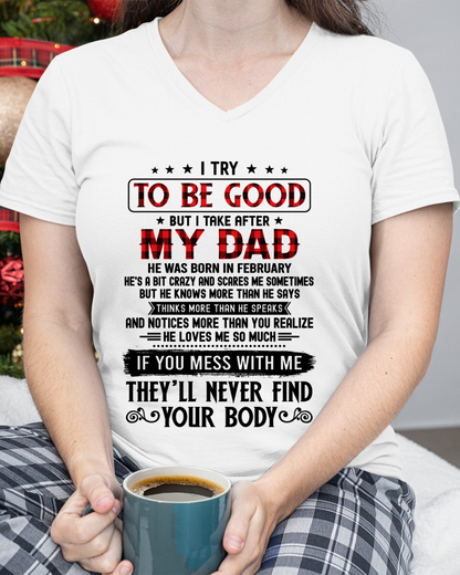 February - I Try to be Good - Funny Gift from Dad to Daughter (SKU2608-407-02)