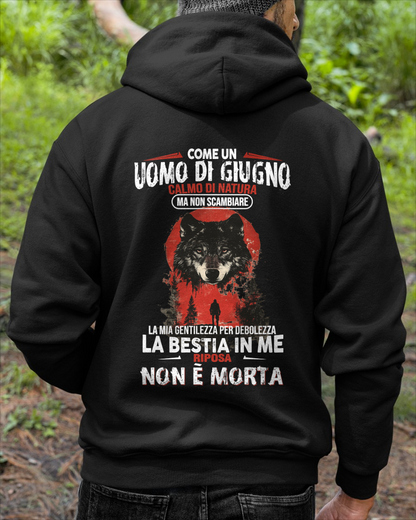 GIUGNO UOMO MAGLIETTA – Calmo Di Natura Ma Non Scambiare La Mia Gentilezza Per Debolezza – Idea Regalo Compleanno (SKU2605-276-06)