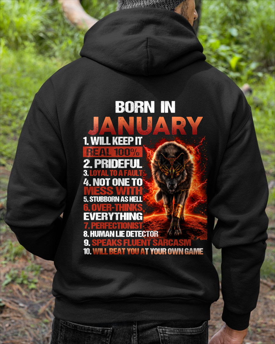 JANUARY MEN'S SHIRT - Born In January - Funny Gift For Yourself - KATE01 (SKU2609-19-01)
