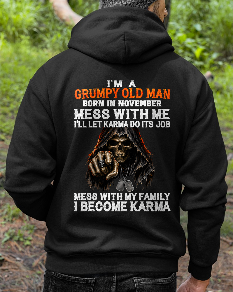 NOVEMBER SHIRT - I'm A Grumpy Old Man Born In November - Funny Gift For Yourself - KATE11 (SKU2608-486-11)