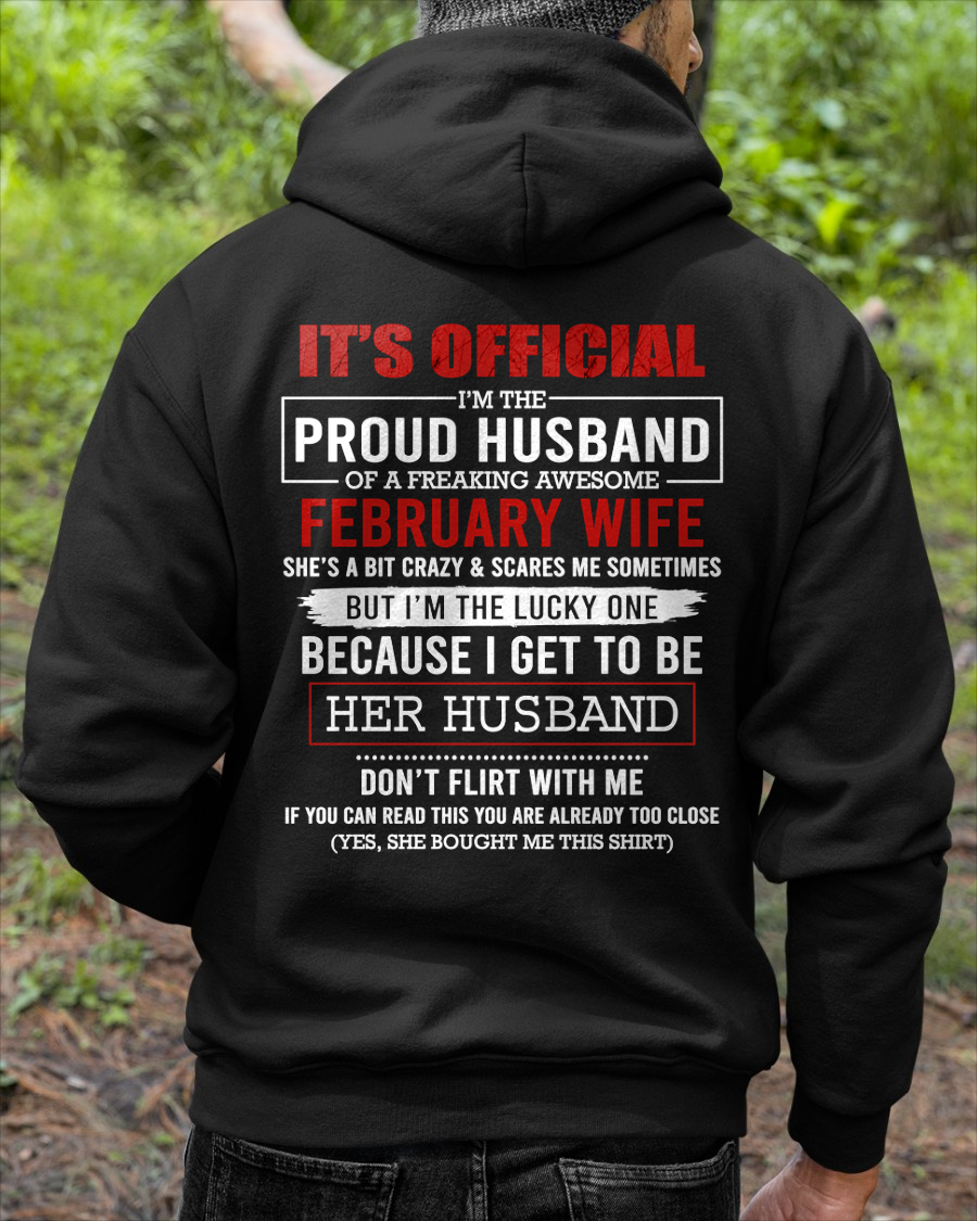 FEBRUARY SHIRT – Don't Flirt With Me, If You Can Read This You Are Already Too Close – FUNNY SHIRT – FROM WIFE TO HUSBAND – KATE02 (SKU26T-01227-02)