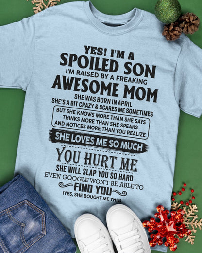 April - Awesome Mom - Perfect Gift For Son From Mom - KATE04 (SKU-SPW-04)