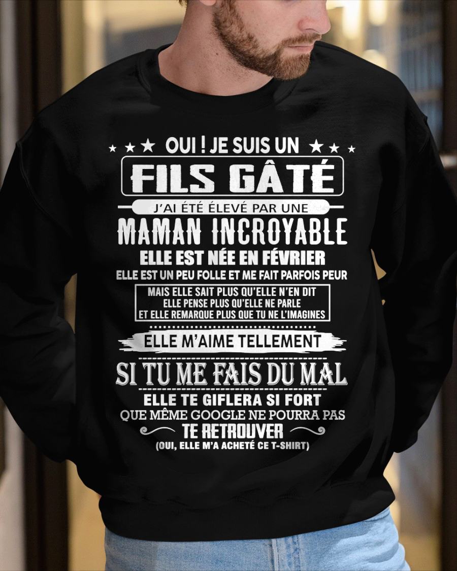 FÉVRIER - FILS GÂTÉ – CADEAU DE MAMAN - KATE02 (SKU26T-0172-02)