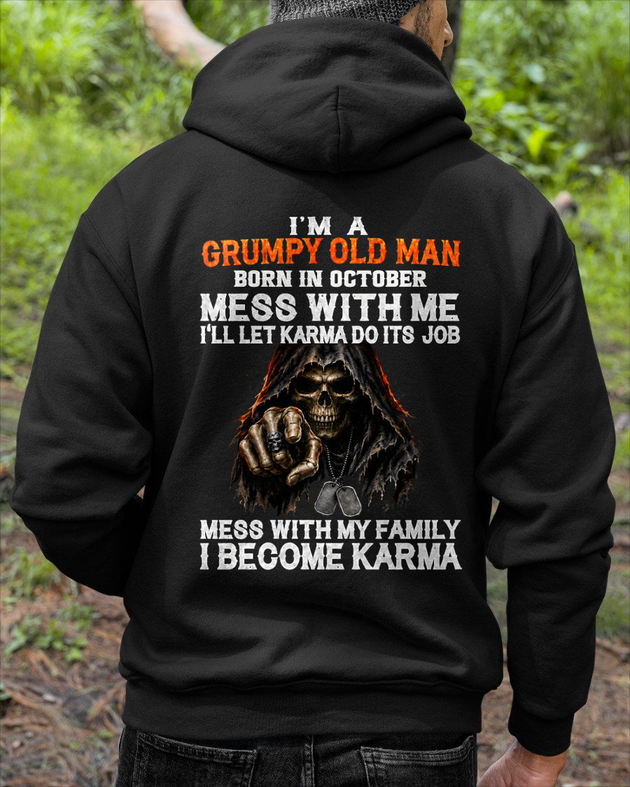 OCTOBER SHIRT - I'm A Grumpy Old Man Born In October - Funny Gift For Yourself - KATE10 (SKU2608-486-10)