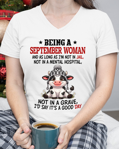 SEPTEMBER WOMAN SHIRT – Good Day Not In Jail – Birthday Gift (SKU2604-286-09)