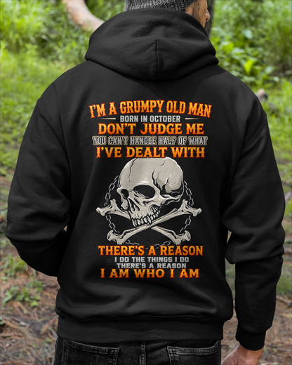 OCTOBER SHIRT - I'm A Grumpy Old Man Born In October - Funny Gift For Yourself - KATE10 (SKU2608-580-10)