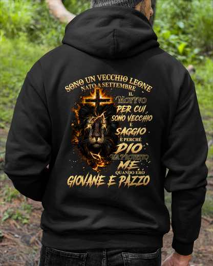 SETTEMBRE VECCHIO LEONE MAGLIETTA – Dio Ha Protetto Me Quando Ero Giovane E Pazzo – Idea Regalo Compleanno (SKU2605-321-09)