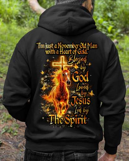 NOVEMBER – November Old Man With A Heart Of Gold – Blessed By God Loved By Jesus Led By The Spirit – Birthday Gift – Men Shirt (SKU2603-29-11)