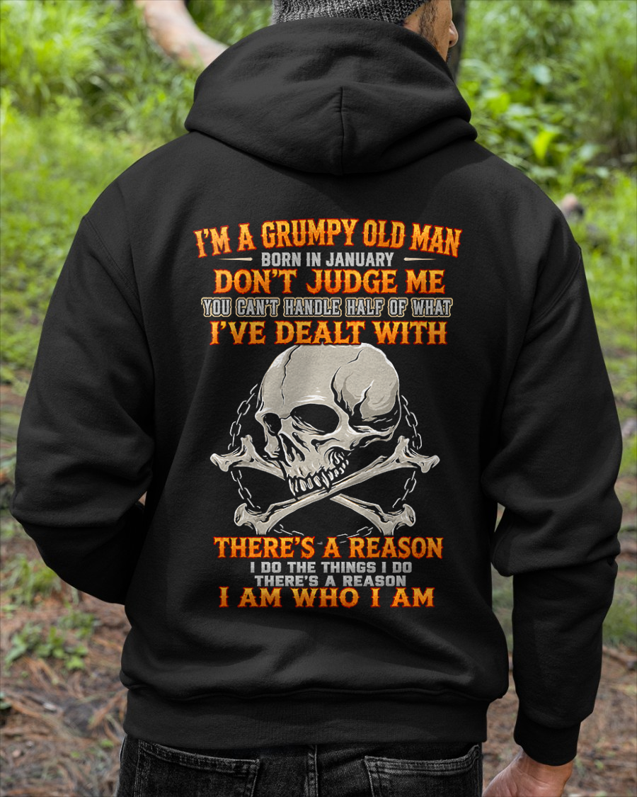 JANUARY SHIRT - I'm A Grumpy Old Man Born In January - Funny Gift For Yourself - KATE01 (SKU2608-580-01)