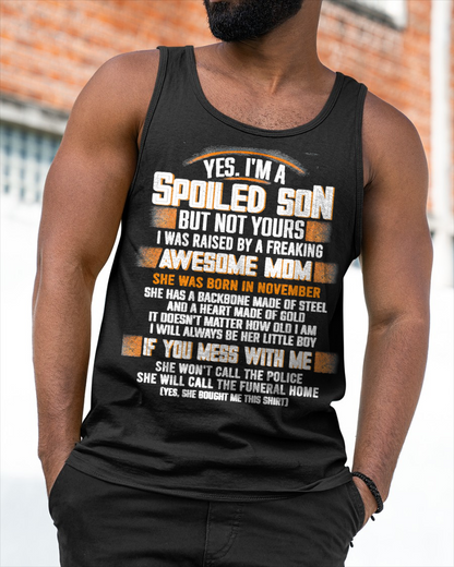 NOVEMBER - Raised By A Freaking Awesome Mom - FROM MOM TO SON - KATE11 (SKU26T-01-45-11)