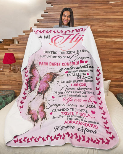 MANTA PARA HIJA – REGALO DE COMODIDAD Y CALOR DE MAMÁ Manta acolchada de forro polar Sherpa (SKUB12-34)