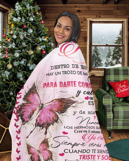 MANTA PARA HIJA – REGALO DE COMODIDAD Y CALOR DE MAMÁ Manta acolchada de forro polar Sherpa (SKUB12-34)