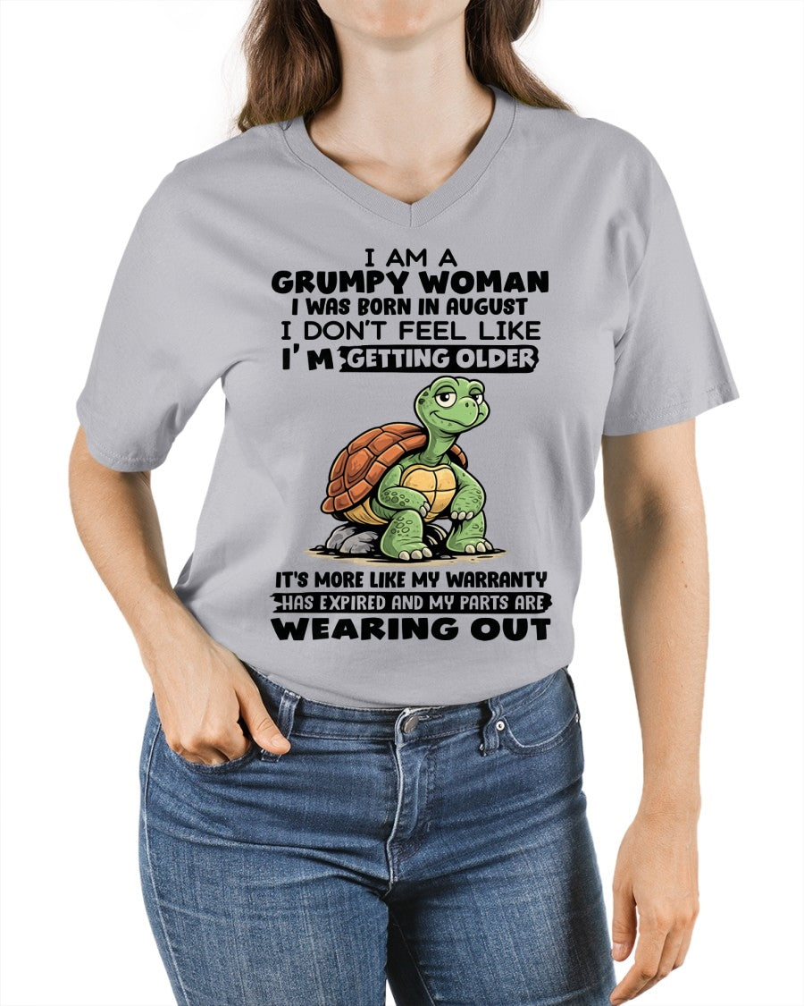 KATE08 - Funny Grumpy Woman Shirt Born in August – Birthday Gift Idea - FMA (SKU2602-178-08)