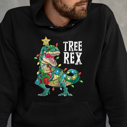 Most Wonderful Christmas Co Dinosaur Christmas Tree Rex Pajamas Men Boys Xmas Lights T-Shirt - Christmas Unisex T-Shirt/Hoodie/Sweatshirt - HNDS00