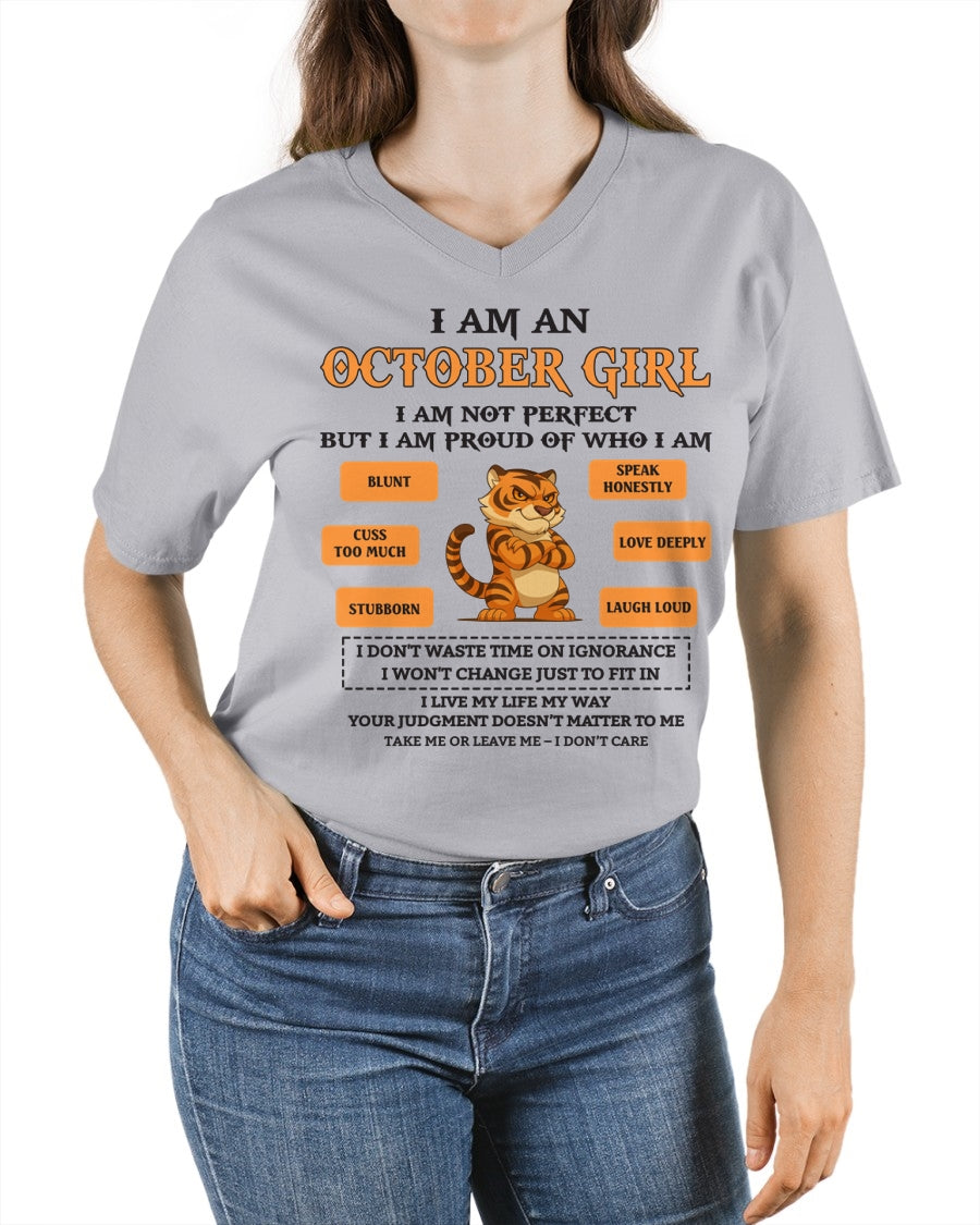 "I AM A OCTOBER GIRL" - Birthday Gift For October Girls - FMA KATE10 (SKU26T-01-62-10)