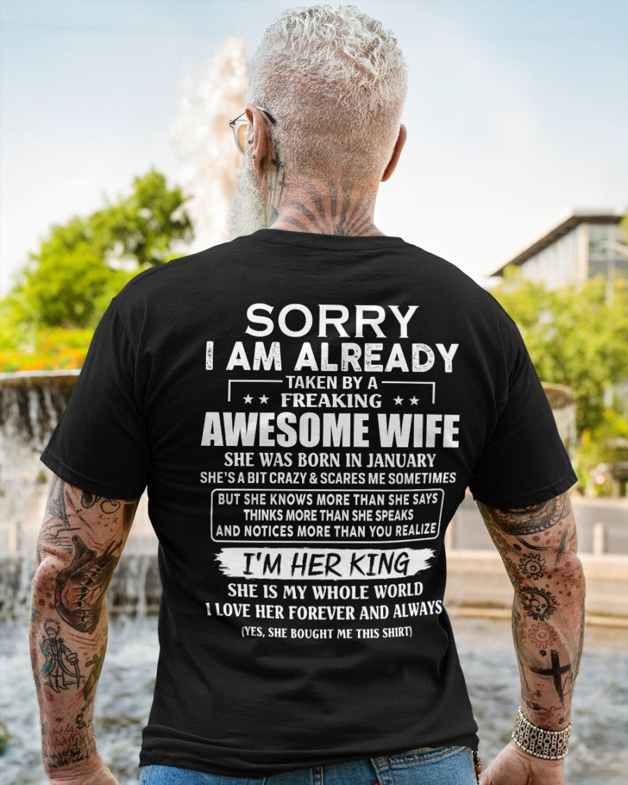 Awesome wife January - Perfect gift for husband from wife - KATE01 (SKU68-79-01)