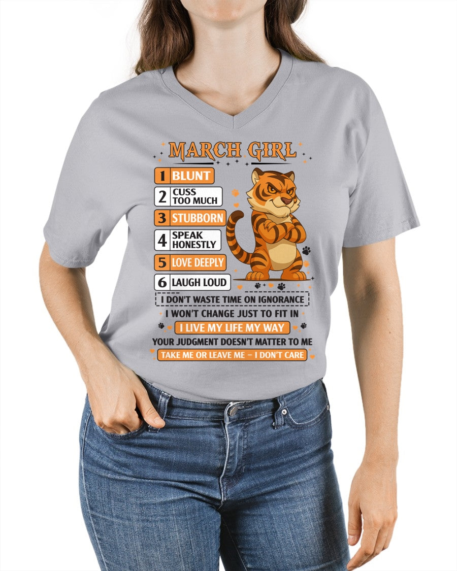 "I AM A MARCH GIRL" - Birthday Gift For March Girls - FMA KATE03 (SKU2602-219-03)