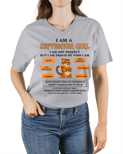 "I AM A SEPTEMBER GIRL" - Birthday Gift For September Girls - FMA KATE09 (SKU26T-01-62-09)