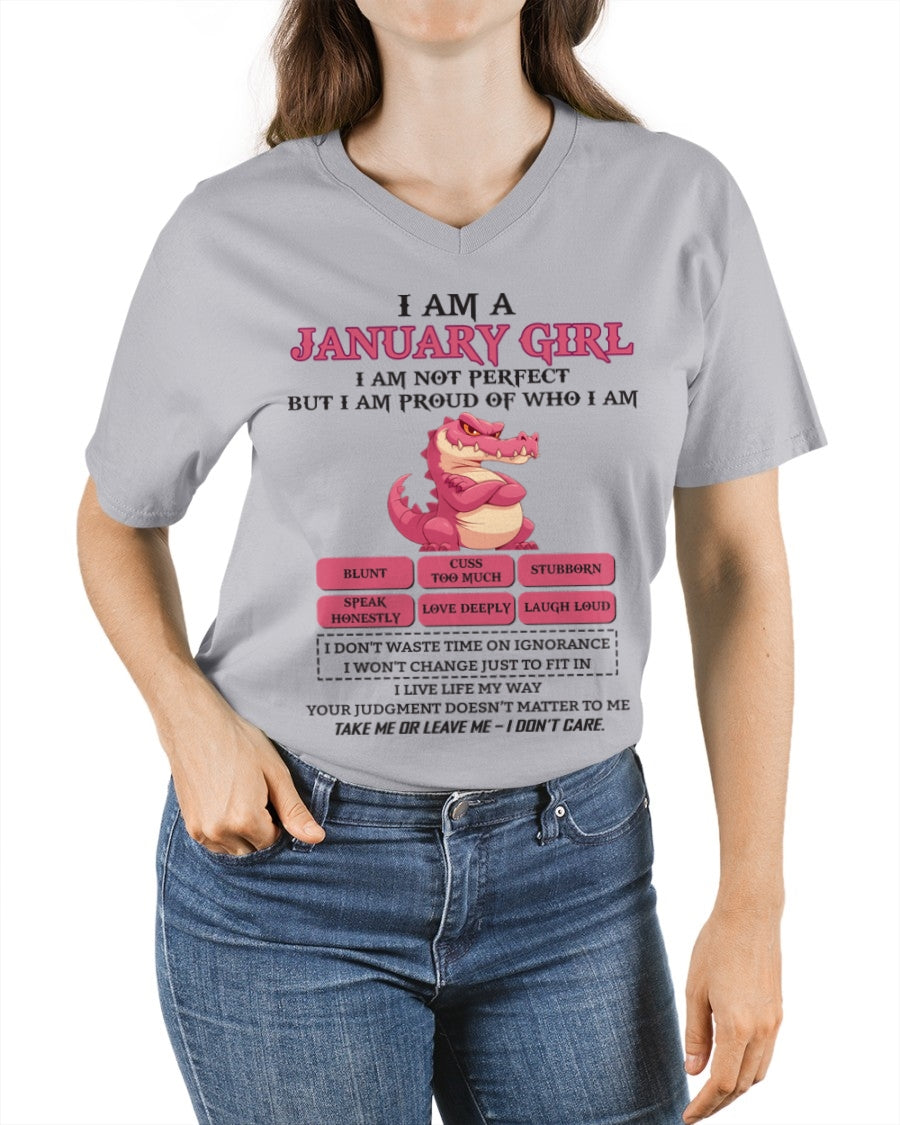 January Girl Shirt – Birthday Gift for Women - KATE01 FMA (SKU10-80-01)