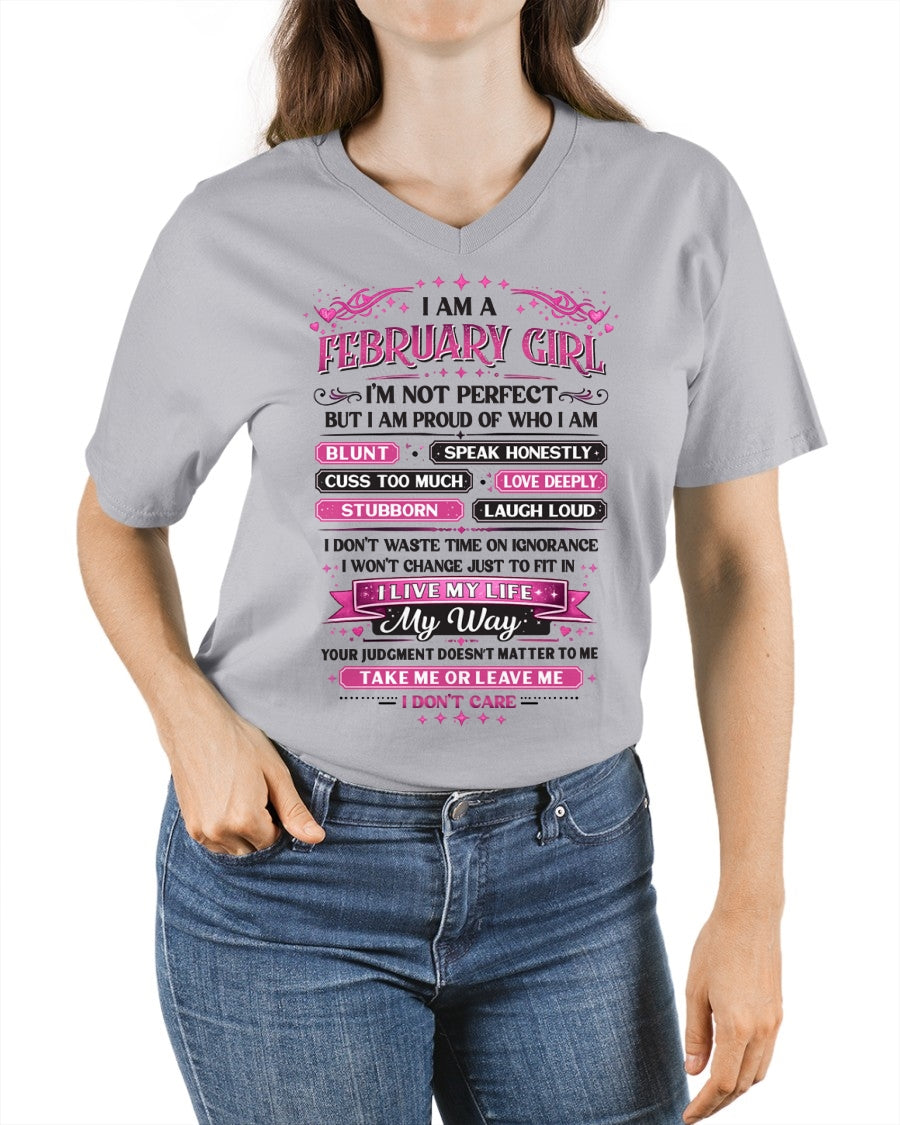 "I AM A FEBRUARY GIRL" - Birthday Gift For February Girls - FMA KATE02 (SKU26T-01260-02)