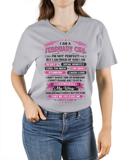 "I AM A FEBRUARY GIRL" - Birthday Gift For February Girls - FMA KATE02 (SKU26T-01260-02)