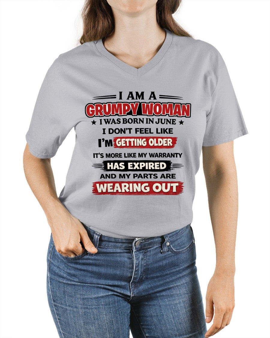 KATE06 - Funny Grumpy Woman Shirt Born in June – Birthday Gift Idea - FMA (SKU2602-177-06)
