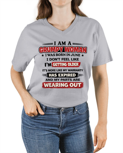 KATE06 - Funny Grumpy Woman Shirt Born in June – Birthday Gift Idea - FMA (SKU2602-177-06)