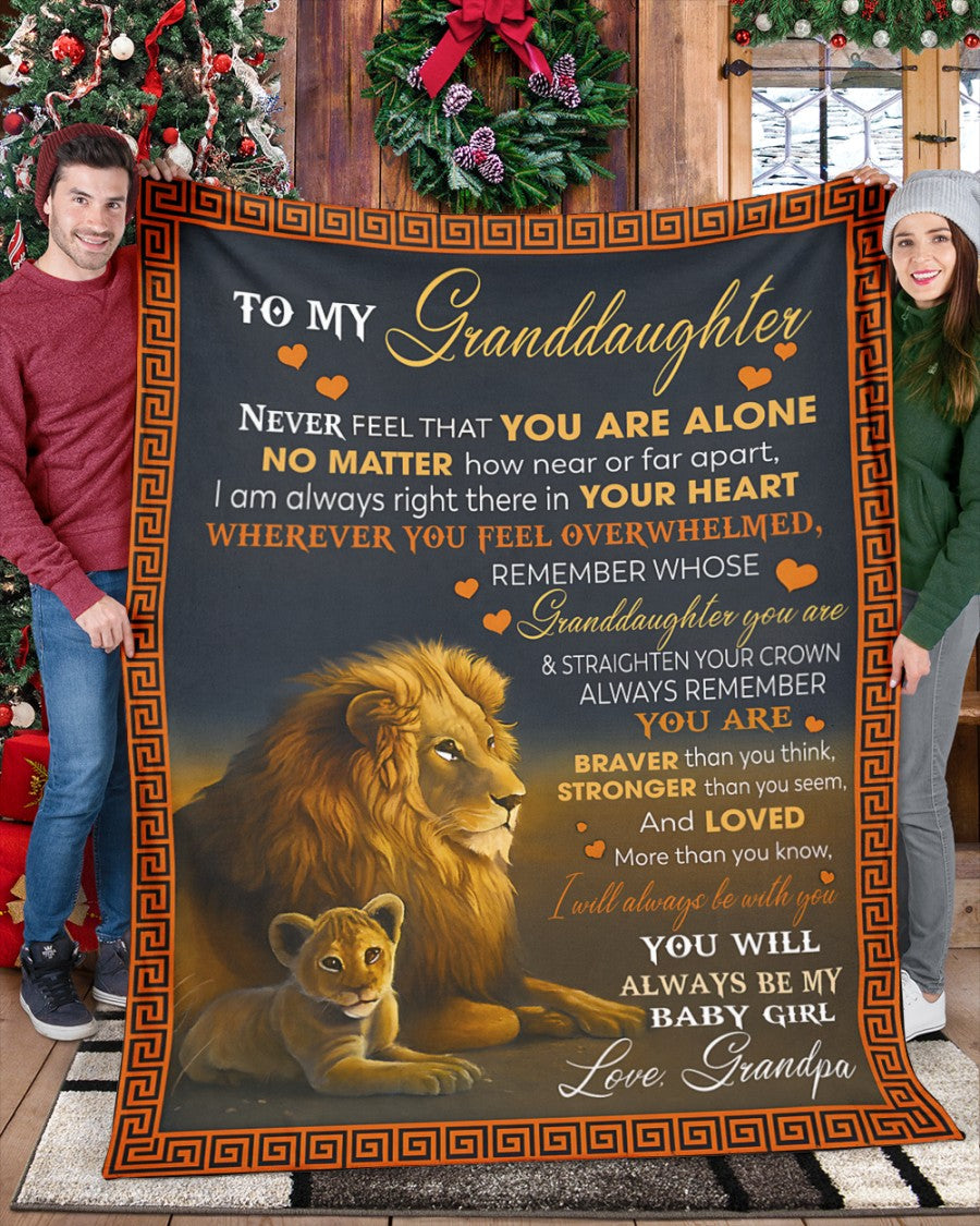 Special Gift For Your Granddaughter Blanket - From Grandpa (SKUB11-121)