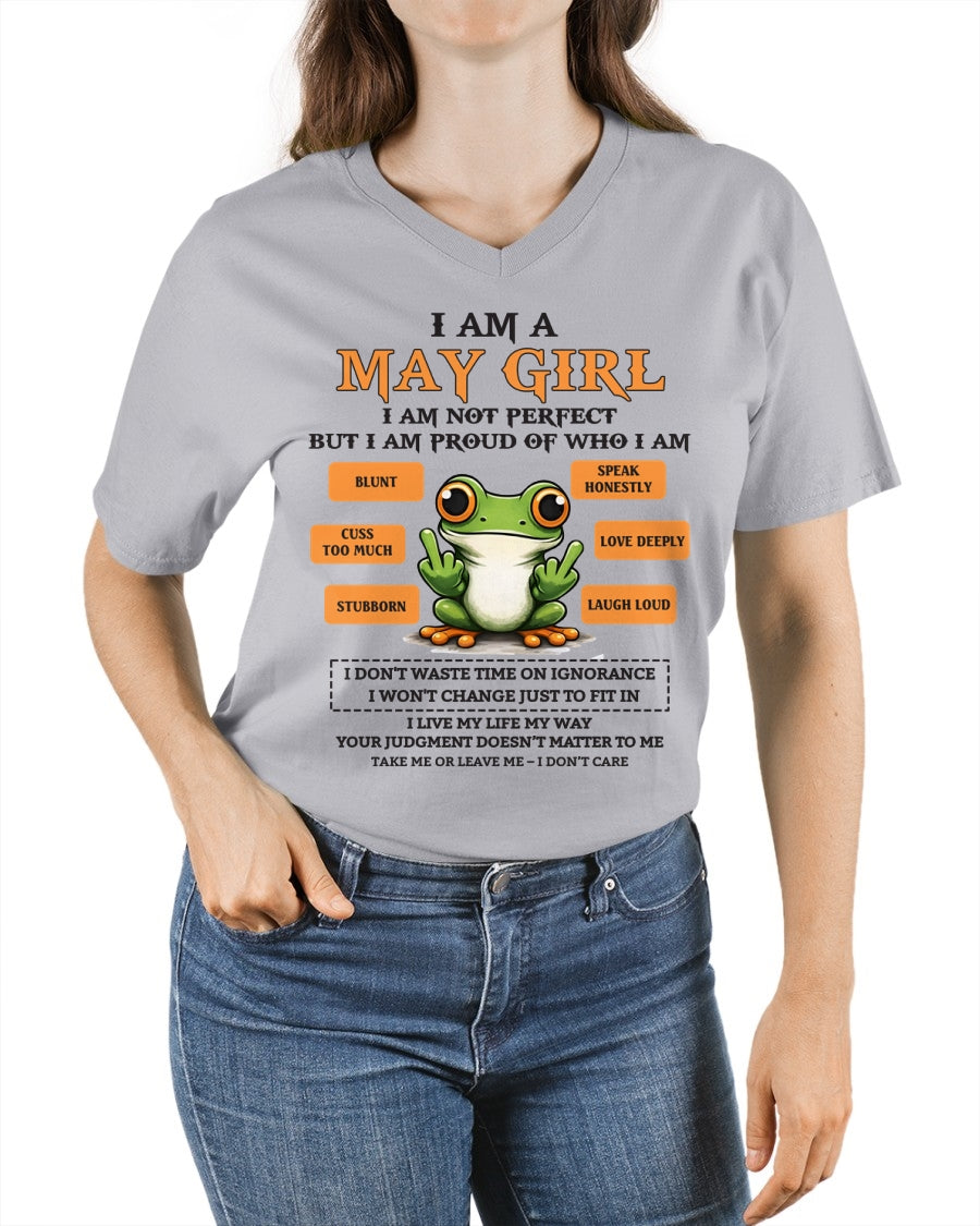 "I AM A MAY GIRL" - Birthday Gift For May Girls - FMA KATE05 (SKU2602-189-05)