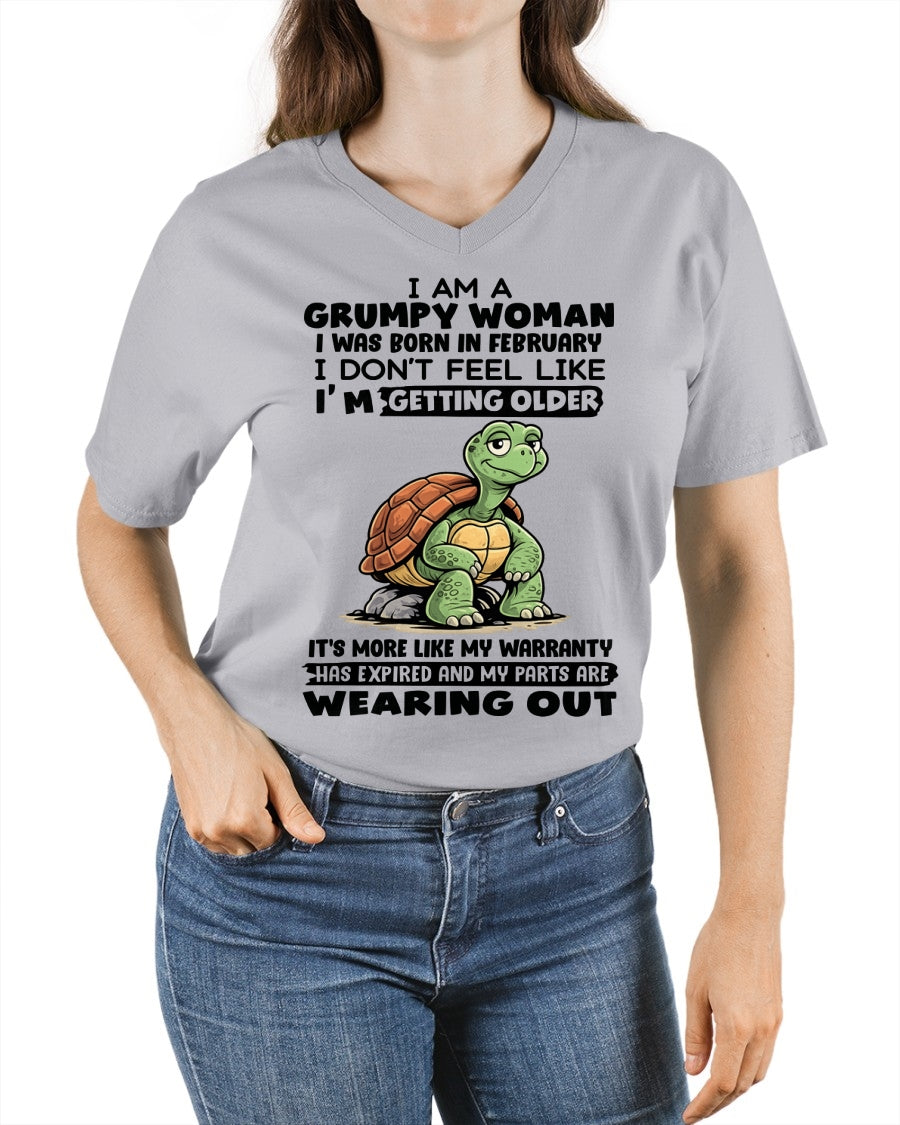 KATE02 - Funny Grumpy Woman Shirt Born in February – Birthday Gift Idea - FMA (SKU2602-178-02)