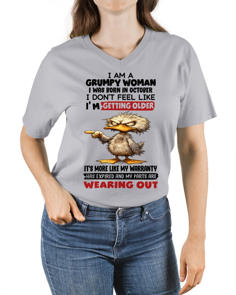 KATE10 - Funny Grumpy Woman Shirt Born in October – Birthday Gift Idea - FMA (SKU2602-175-10)