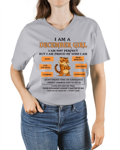"I AM A DECEMBER GIRL" - Birthday Gift For December Girls - FMA KATE12 (SKU26T-01-62-12)