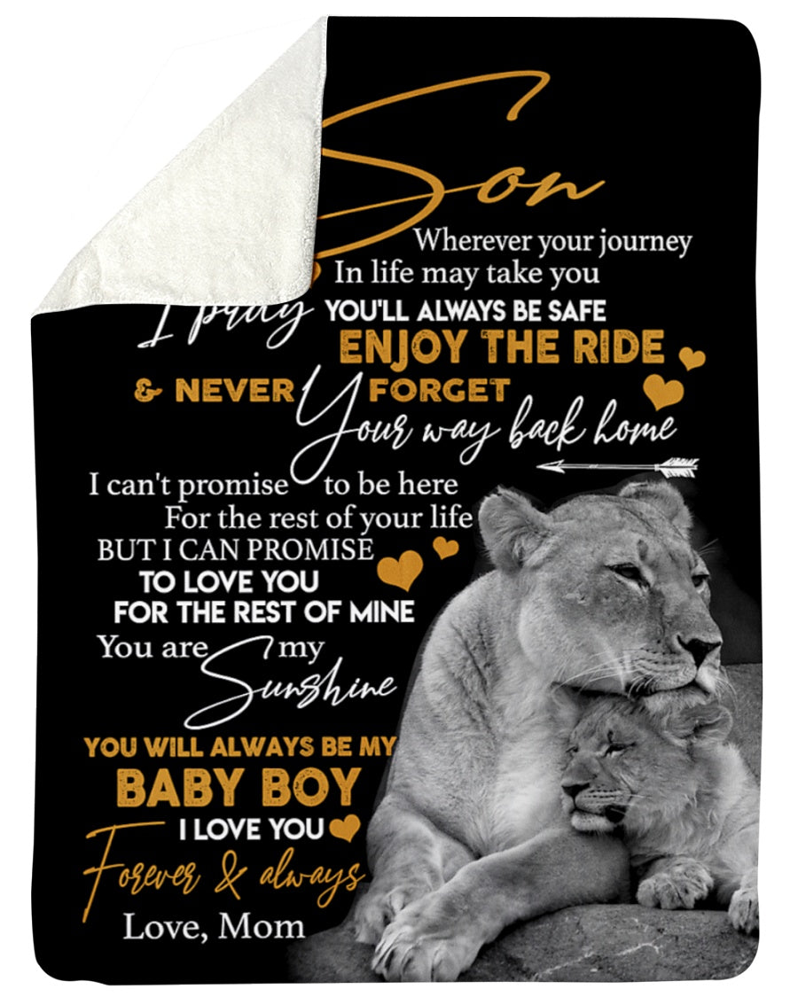 Special gift for son Blanket - from mom