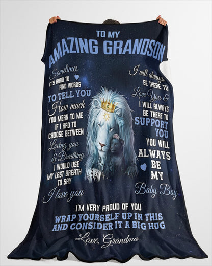 Special Gift For Your Grandson Blanket - From Grandma  (SKUB11-84) FULL