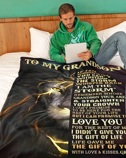 Special Gift For Your Grandson Blanket - From Grandma (SKUB12-308)