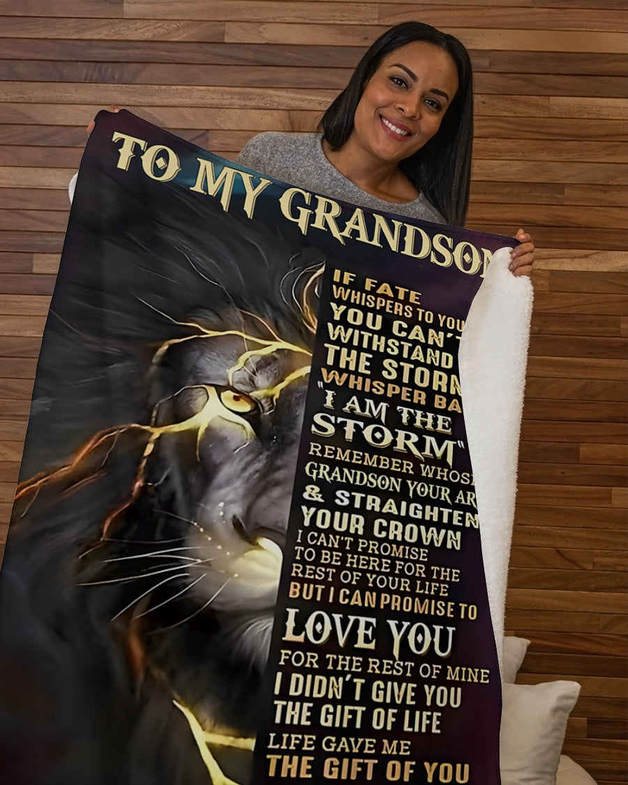 Special Gift For Your Grandson Blanket - From Grandma (SKUB12-308)