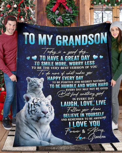 Special Gift For Your Grandson Blanket - From Grandma (SKUB11-77)