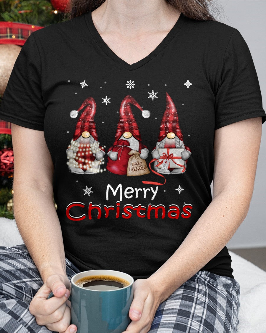 Gnome tShirt Gifts Funny Family Christmas Shirts Women T-Shirt (SKU-MRCM-16) FMA