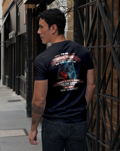 APRIL - KNOW HOW TO RESPECT - BIRTHDAY T-SHIRT FOR MEN - KATE04 (SKU12-162-04)