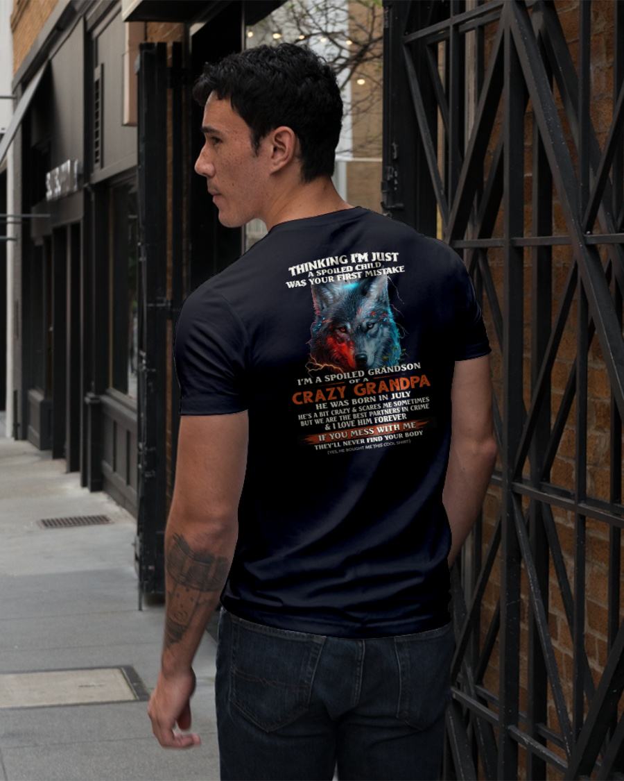 JULY - SPOILED GRANDSON - GIFT FROM GRANDPA - KATE07 (SKU26T-01-43-07)